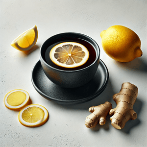 Чай чага с лимоном и имбирем
