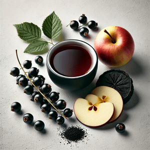 Чай чага со смородиной и яблоком